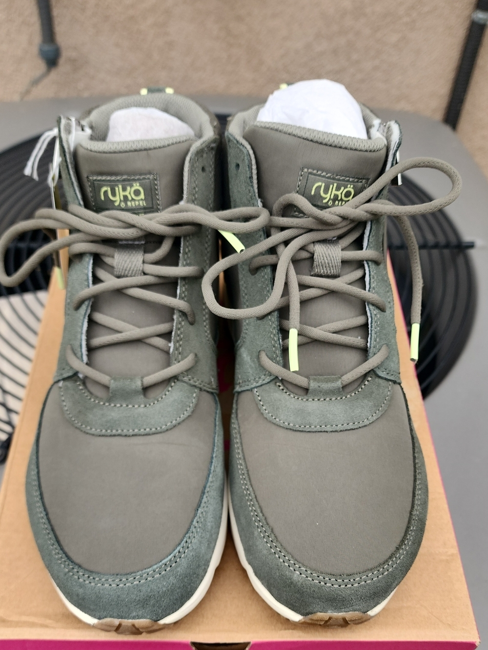 New Ryka Sincere Water Repellent Lace Up Sneaker Boots, Sz. 9.5 Wide
